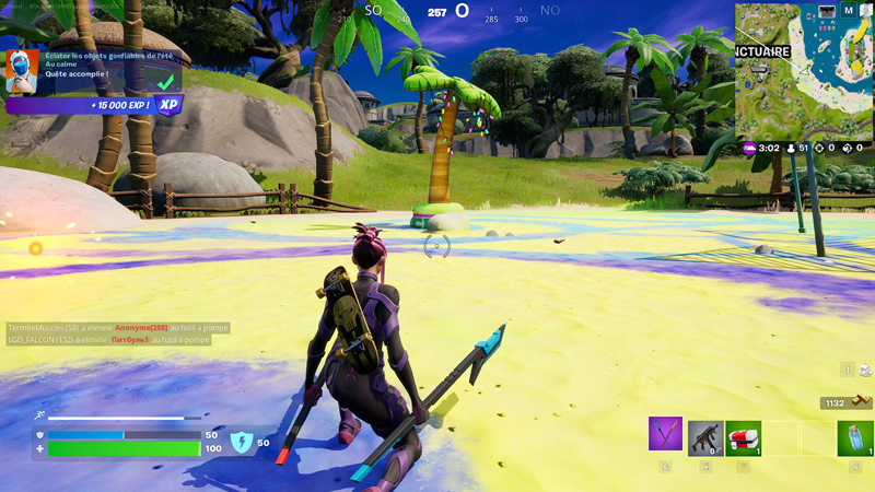 Eclater les objets gonflables de l’été Au calme dans Fortnite, défi Eté au calme