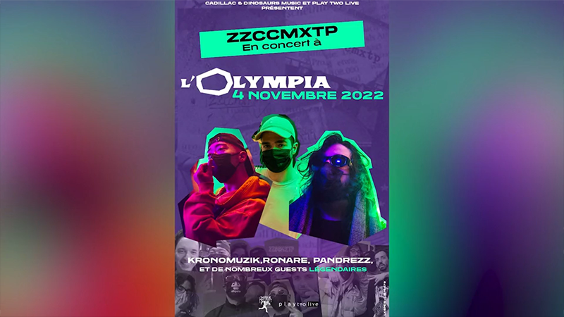 La ZZCCMXTP à l’Olympia, date et billetterie pour le concert de Kronomuzik, Ronare et Pandrezz