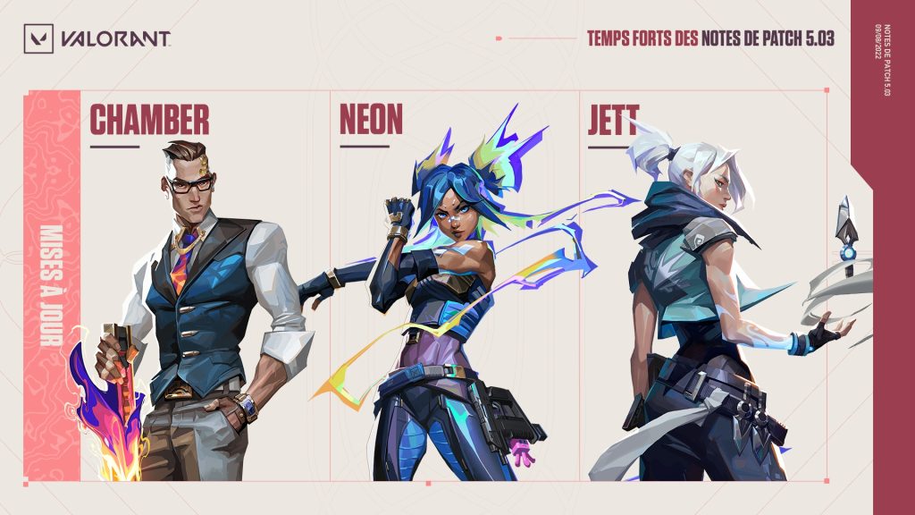 Patch 5.03 VALORANT, le résumé des buffs et nerfs de la mise à jour