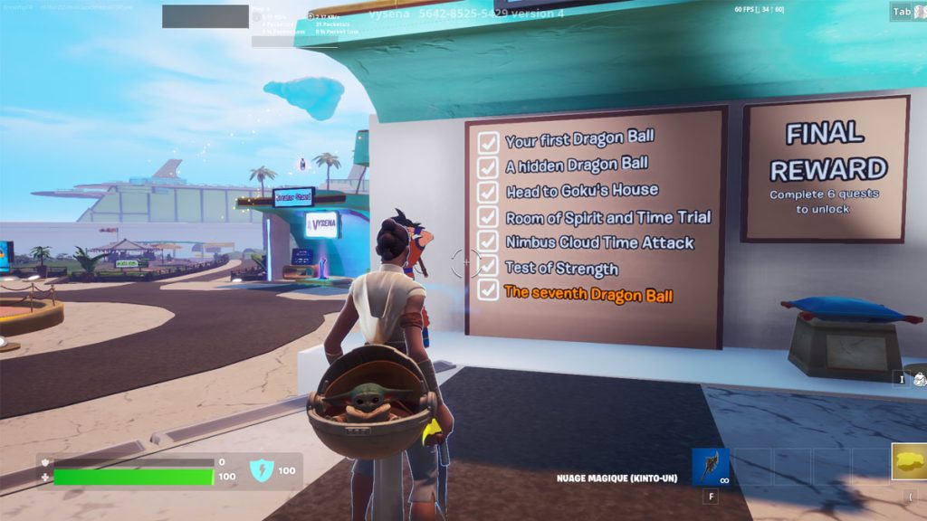 Les défis sur l’ile d’aventure de Dragon Ball dans Fortnite, comment avoir les 7 ?