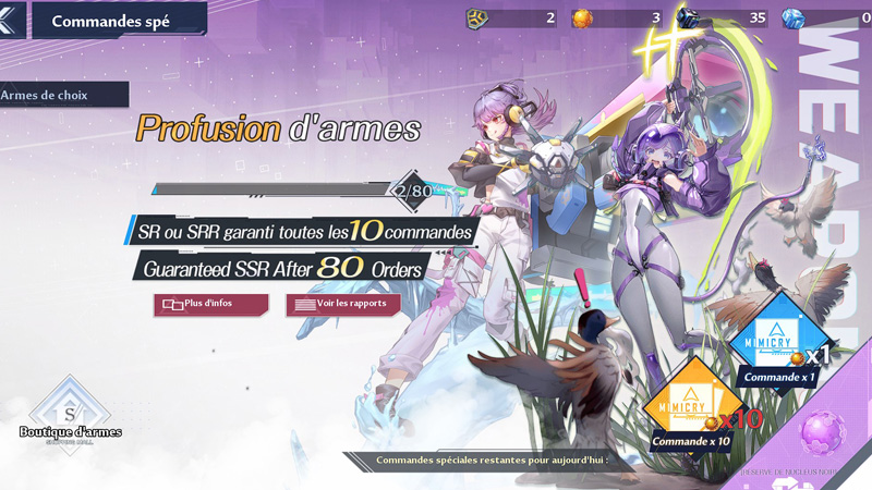 Nucleus Or et Noir Tower of Fantasy, où trouver tous les emplacements ?