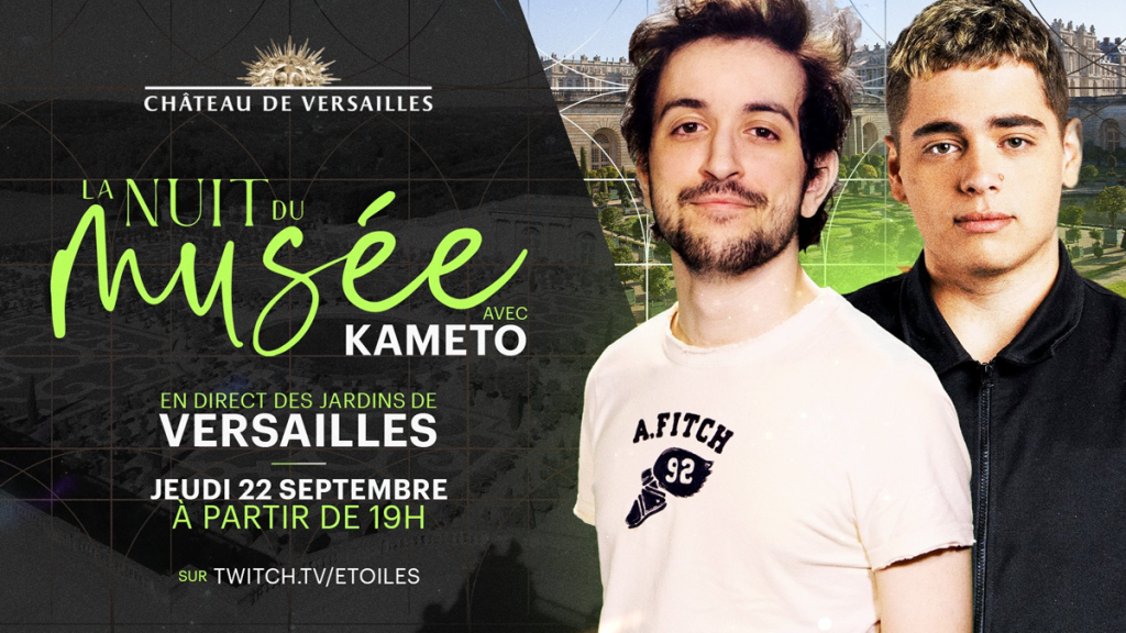 Kameto remplace Squeezie pour l’émission d’Etoiles aux Jardins de Versailles