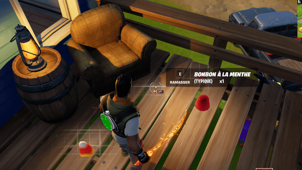 Sauter en ayant l’effet de gravité réduite du bonbon piquant sur Fortnite, comment réaliser le défi Cauchemars 2022 ?
