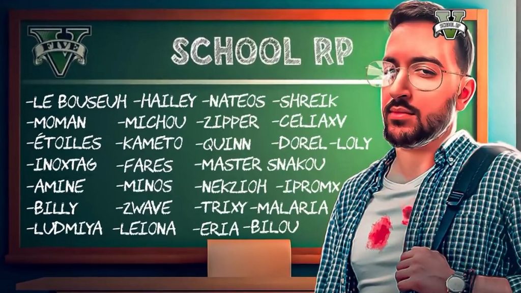 School RP : Aminematue, Billy et Inoxtag sur GTA 5, les streamers retournent à l’école !