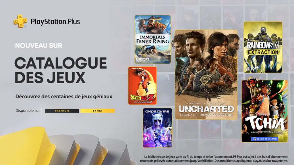 PS plus extra mars 2023 : du nouveau dans le catalogue PlayStation : Tchia, Uncharted Legacy of Thieves Collection, Ghostwire Tokyo et bien d’autres