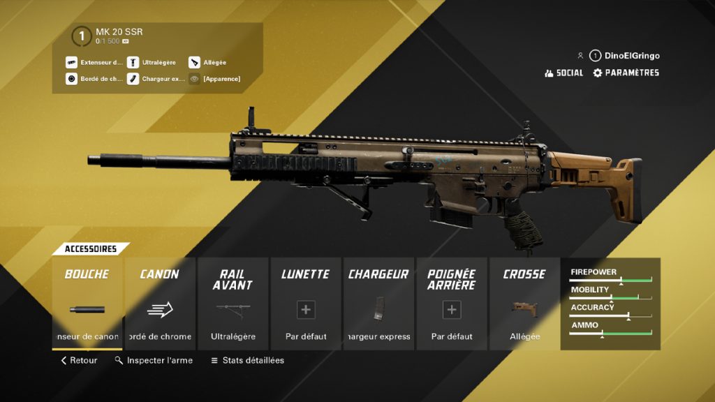 Classe MK 20 SSR XDefiant : les meilleurs accessoires et build