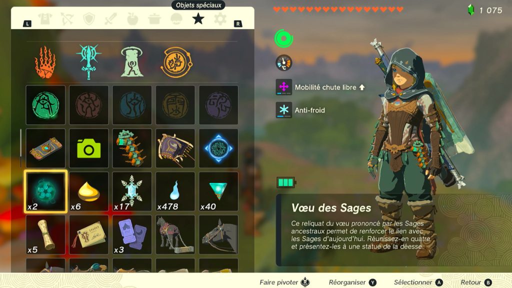 Voeux des sages Zelda Tears of the Kingdom : où tous les trouver et comment les utiliser ?