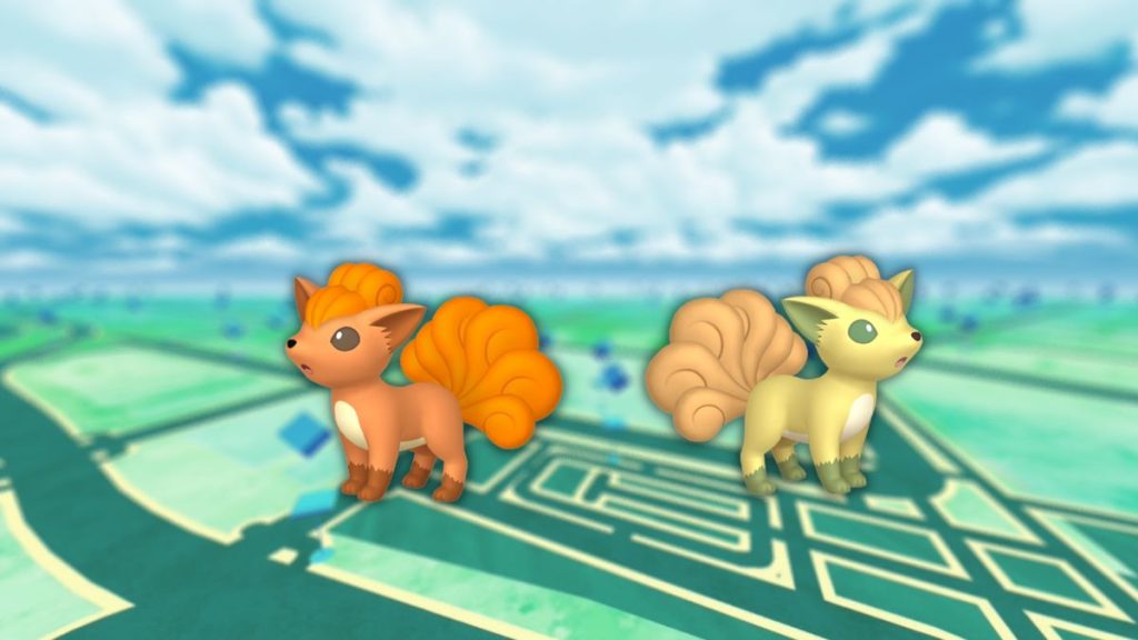 Goupix (shiny) dans les Heures de Pokémon Vedette d’août 2023 sur Pokémon GO