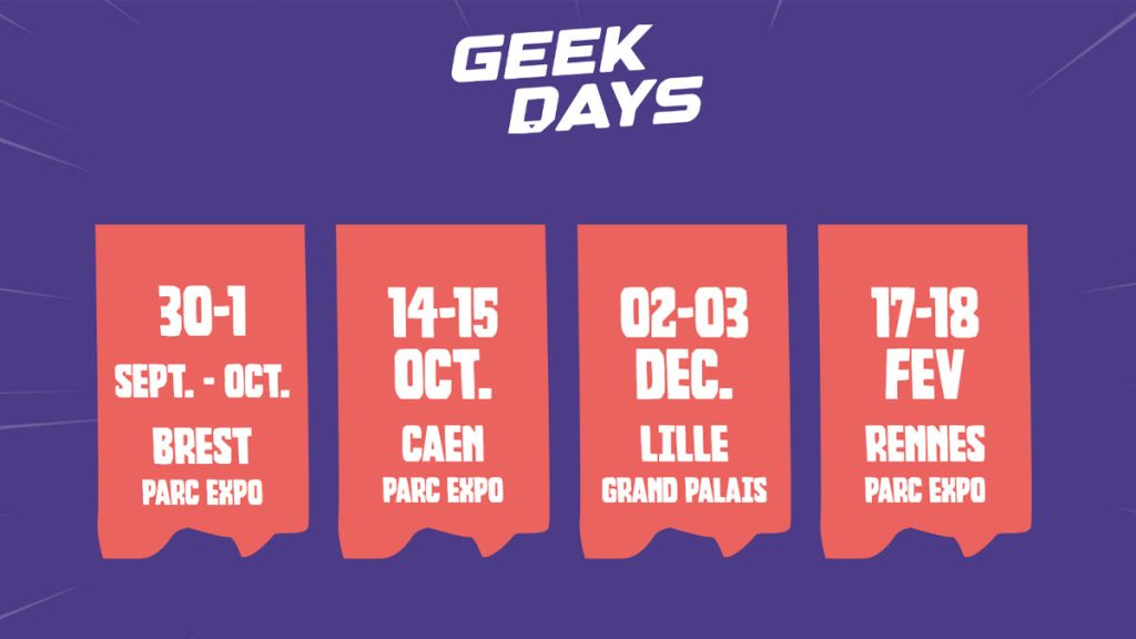 Geek Days de Brest : L’événement incontournable du 30 septembre au 1er octobre !