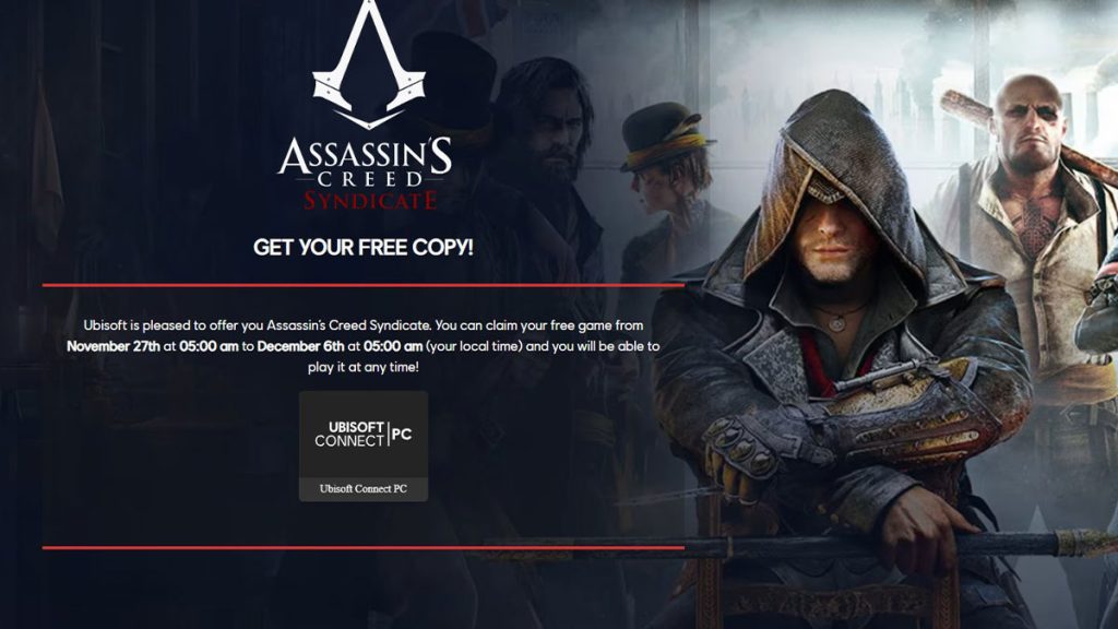 Assassin’s Creed Syndicate Gratuit sur PC : Comment l’obtenir sur Ubisoft Connect ?