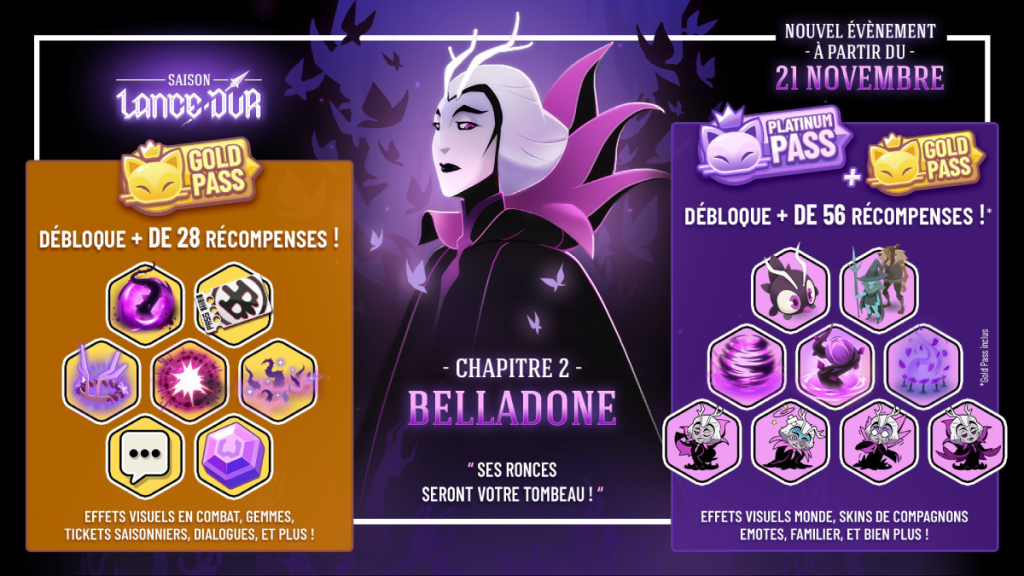 Waven chapitre 2 Belladone : un nouvel évènement et un nouveau passe de combat  pour la saison Lance Dur