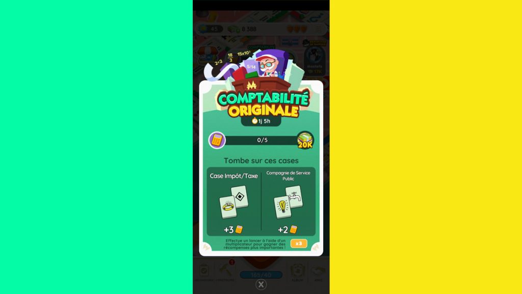 Compatibilité original Monopoly GO, paliers, récompenses et durée pour l’événement Comptabilité originale de novembre 2023