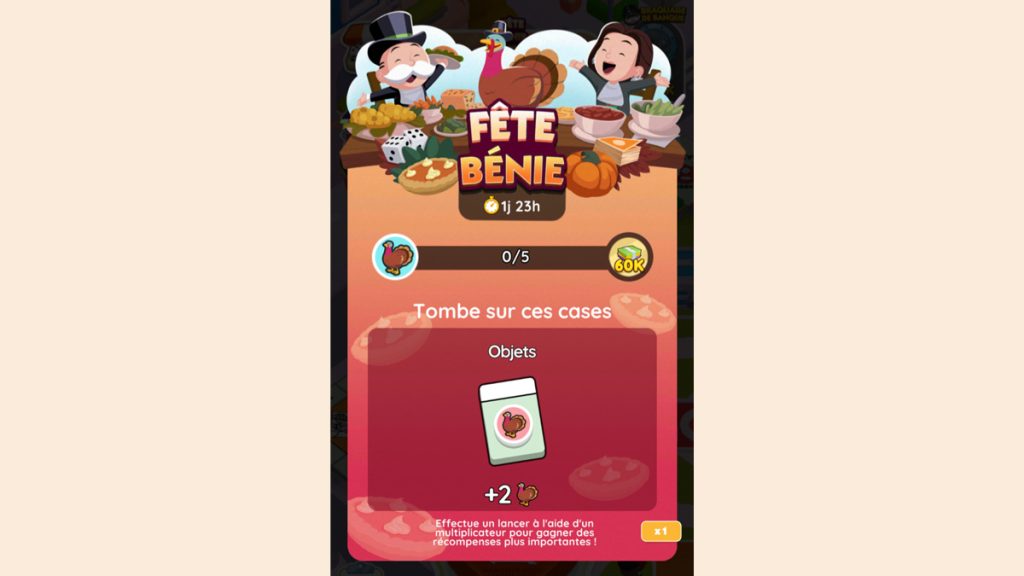Fête bénie Monopoly GO, paliers, récompenses et durée pour l’événement de novembre 2023