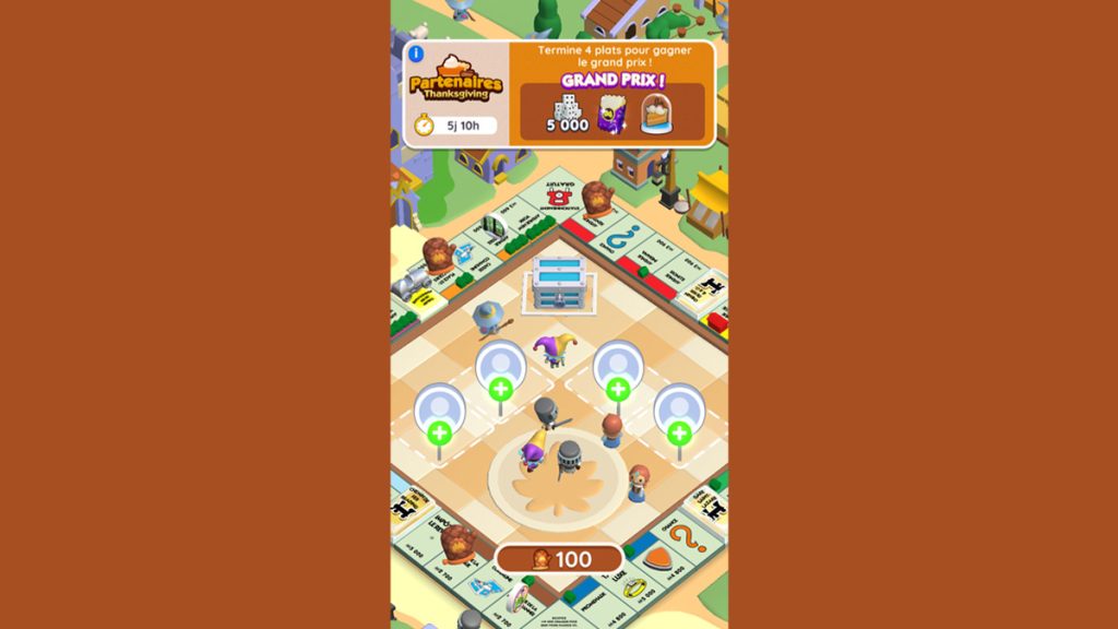 Partenaires Thanksgiving Monopoly GO, durée et fonctionnement de l’événement de novembre 2023