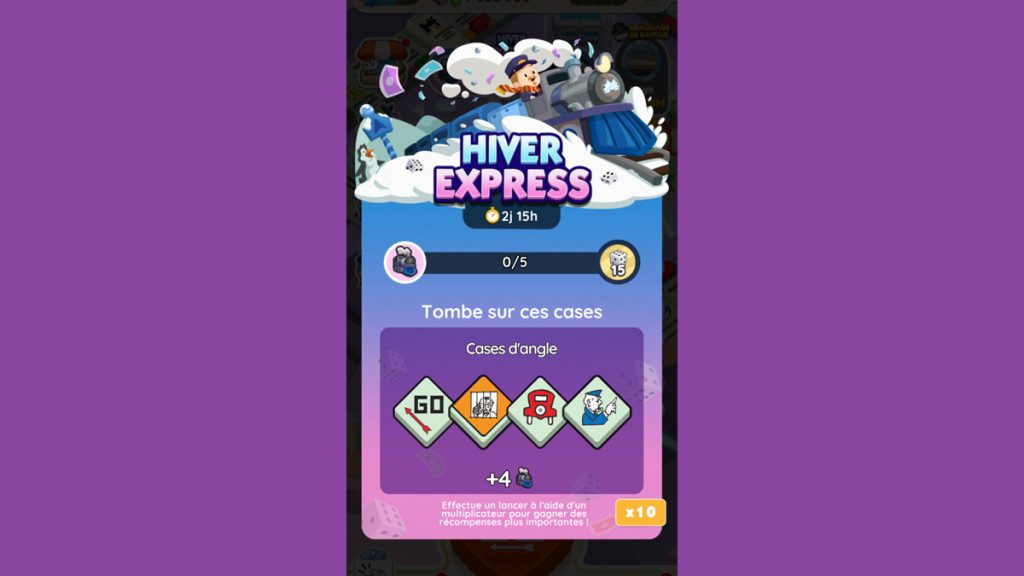 Hiver Express Monopoly GO, paliers, récompenses et durée pour l’événement de janvier 2023