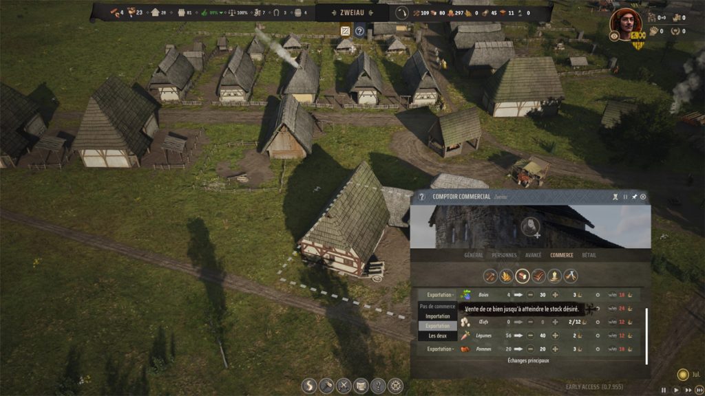 Manor Lords trade rule, comment définir les règles d’importation et d’exportation ?