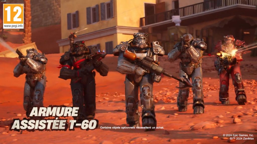 Fortnite : la collaboration avec Fallout dévoilée avec l’armure assistée T-60 de la Confrérie de l’Acier en tenue de jeu !