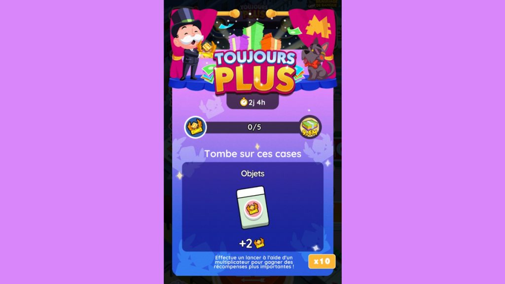 Toujours plus Monopoly GO, paliers, récompenses et durée pour l’événement de mai 2024