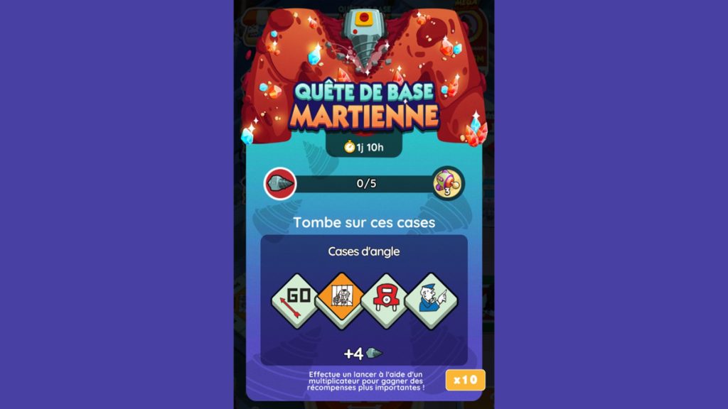 Quête de base martienne Monopoly GO, paliers, récompenses et durée pour l’événement de juin 2024