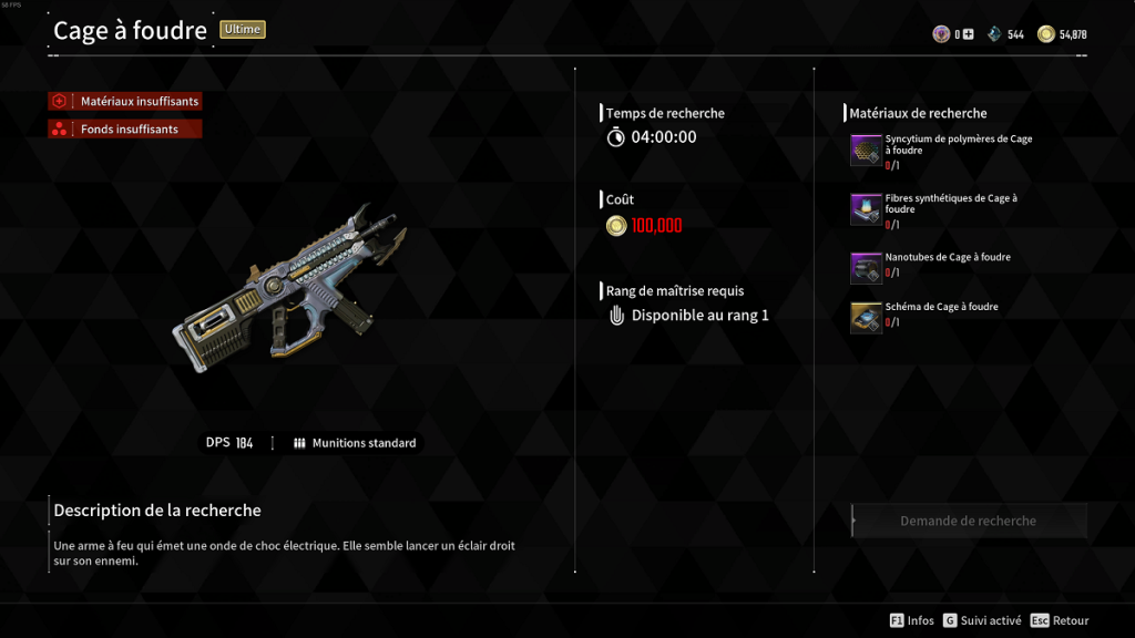 Cage à foudre (Thunger Cage) comment obtenir l’arme dans The First Descendant ?