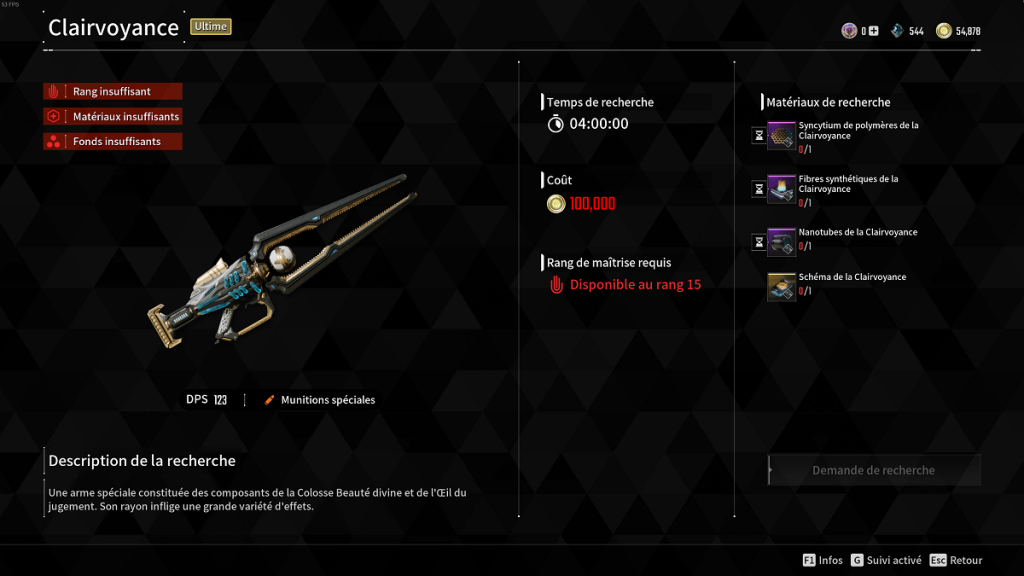 Clairvoyance comment obtenir l’arme dans The First Descendant ?