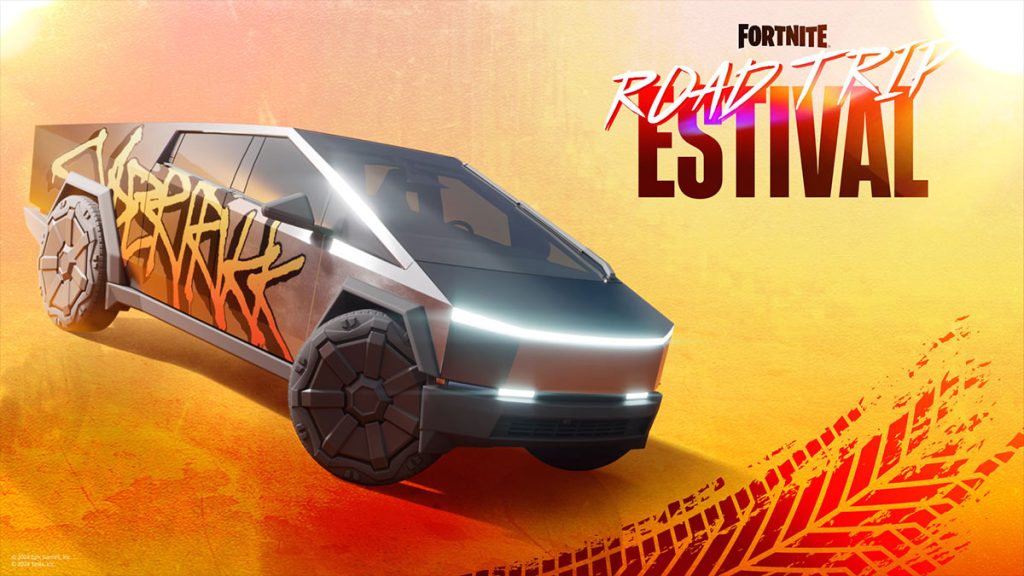 Road Trip Estival Fortnite : les quêtes et récompenses de l’événement d’été avec le Cybertruck Tesla !