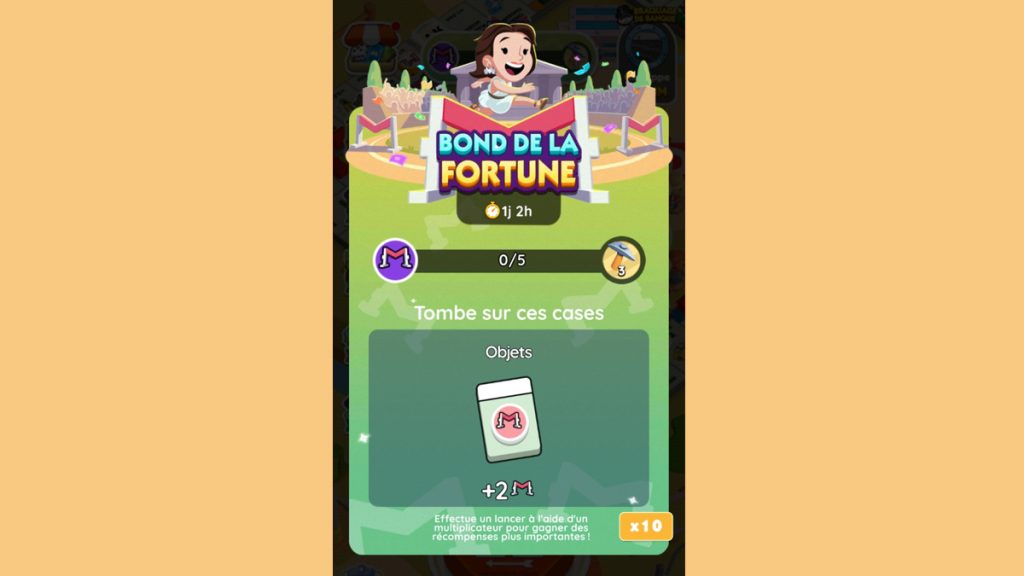 Bond de la fortune Monopoly GO, paliers, récompenses et durée pour l’événement de juillet 2024