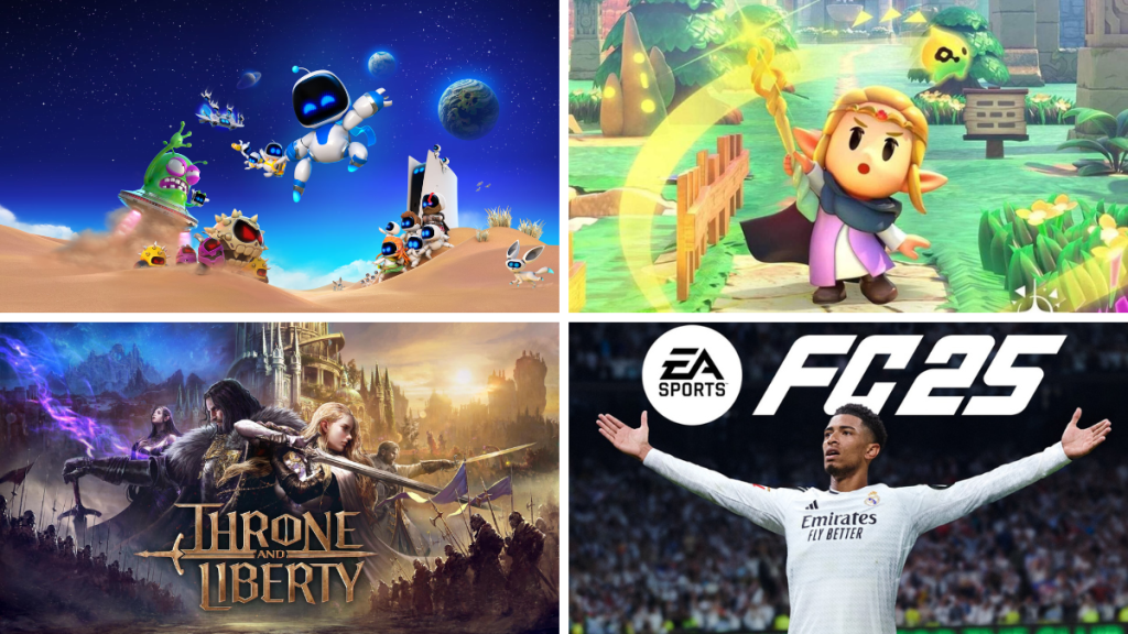 EA Sports FC 25, The Legend of Zelda, Throne and Liberty, Astro Bot… découvrez les sorties jeux vidéo du mois de septembre 2024