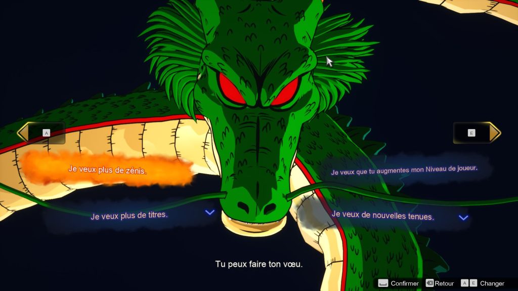 Dragon Ball Sparking Zero : liste des vœux de Shenron et quelles récompenses obtenir ?