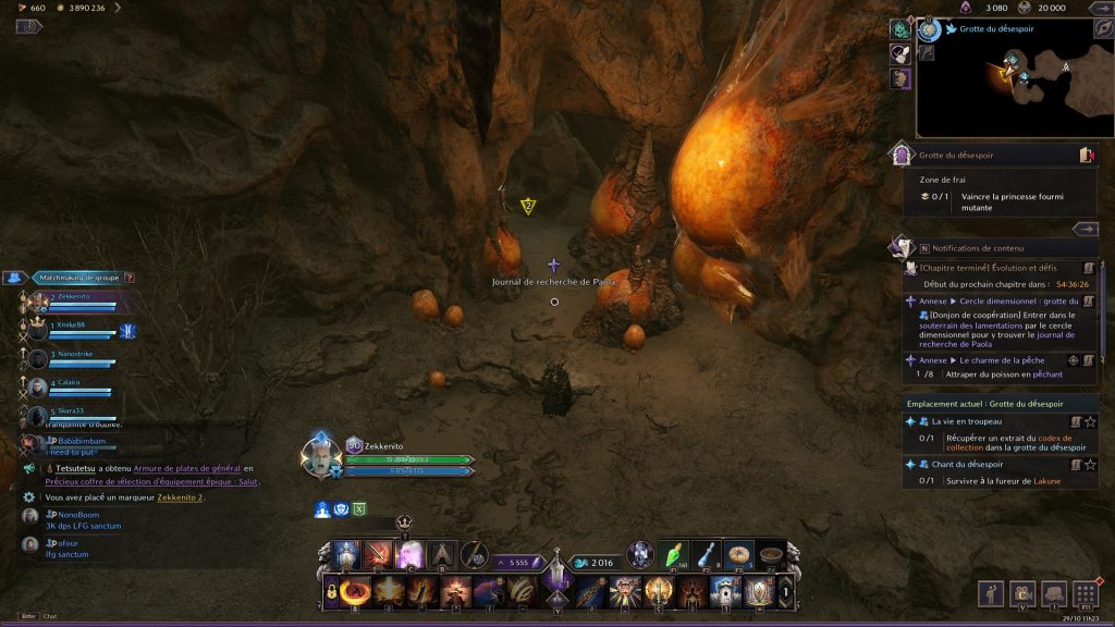 Temple rugissant, souterrain des lamentations … où trouver les journaux de recherche de Paola dans Throne and Liberty ?