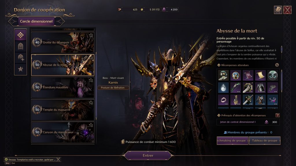 Karnix Throne and Liberty : guide pour vaincre le boss du donjon de l’Abysse de la Mort