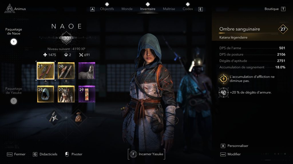 Armures légendaires de Naoe dans Assassin’s Creed Shadows : comment les trouver ?