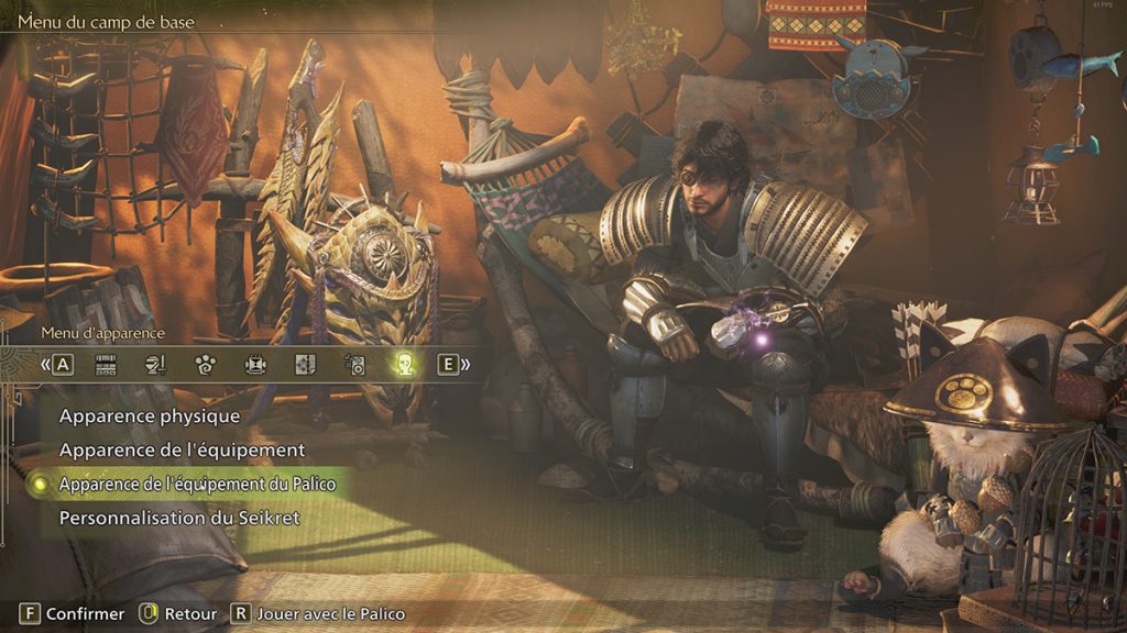 Transmog Monster Hunter Wilds, comment modifier l’apparence de son armure, du Palico et du Seikret ?