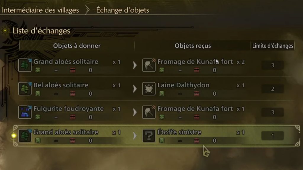 Comment avoir de l’étoffe sinistre dans Monster Hunter Wilds ?