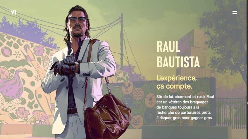 Raul Bautista, le vétéran des braquages de GTA 6 se dévoile avec sa fiche de personnage