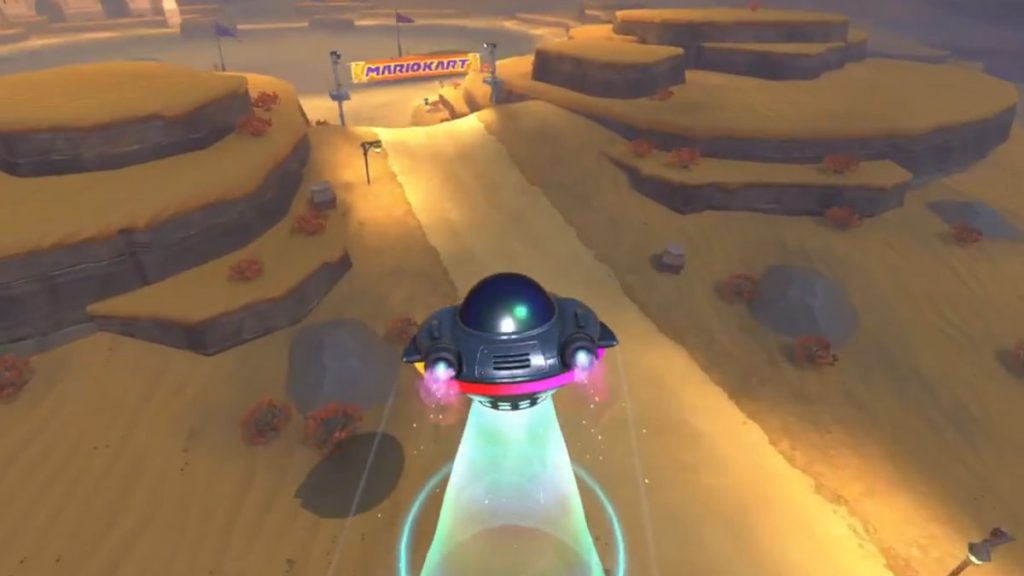 Où trouver et comment conduire la Soucoupe Volante dans Mario Kart World ?