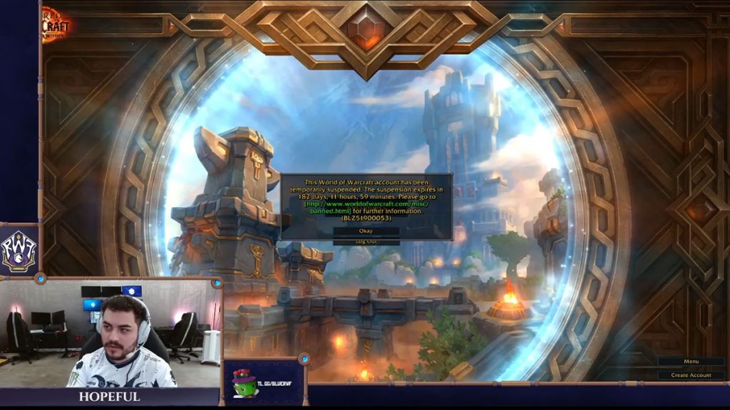 WoW : Hopeful de Liquid ban 6 mois en plein début de la Race to World First