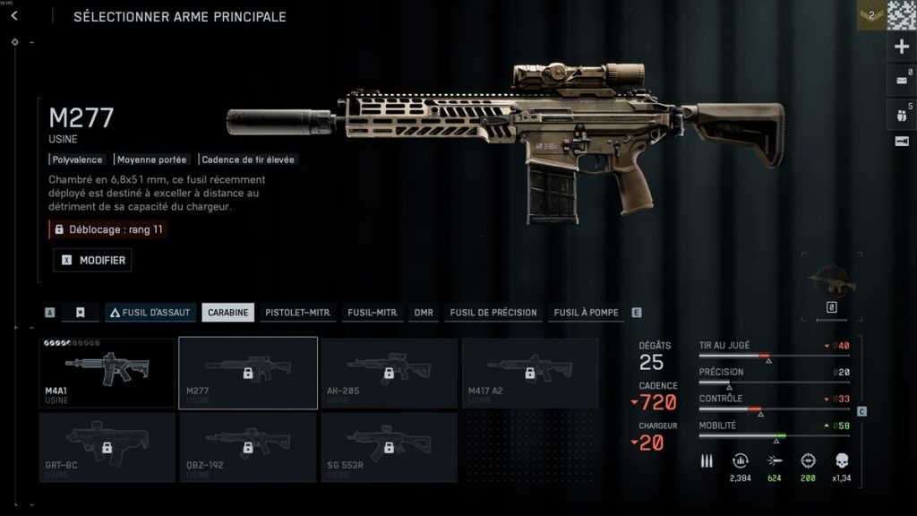 M277 BF6 : Quels accessoires et build prendre pour cette Carabine sur Battlefield 6 ?