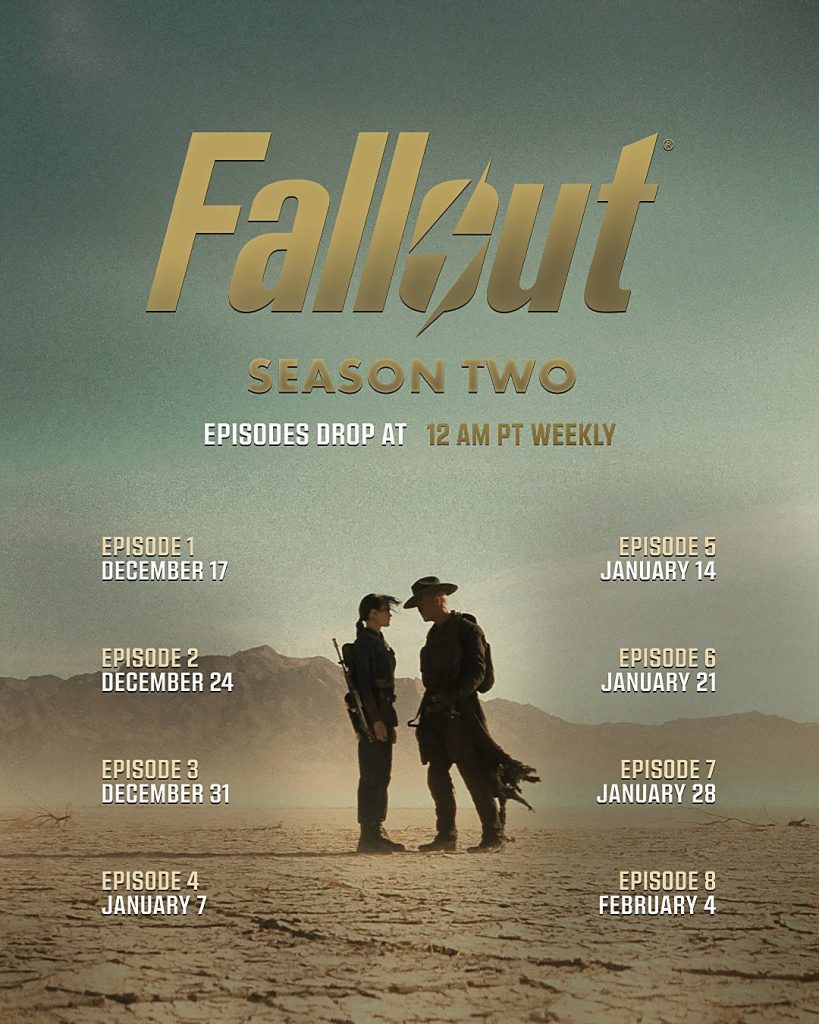 Date de sortie des épisodes de la saison 2 de Fallout.