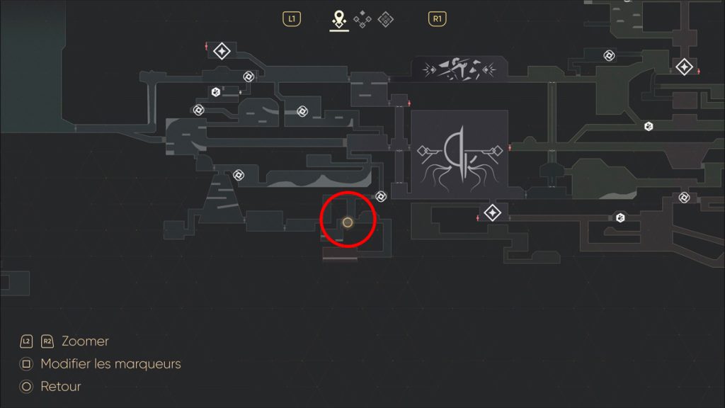 Localisation du boss Egis dans MIO: Memories in Orbit.